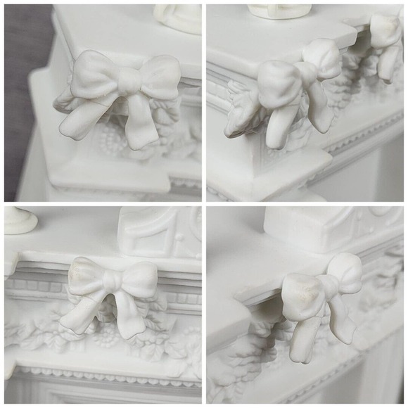 Dept 56 White Bisque Decorating The Mantel 7791-7 Hanging Christmas Stockings - Picture 7 of 10